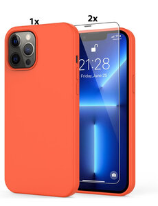 Ntech iPhone 12 mini Soft Nano siliconen Gel Fluo Roze Hoesje