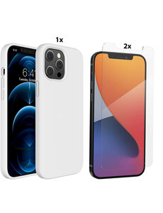 Ntech iPhone 12 Pro Max Soft Nano siliconen Gel Wit Hoesje
