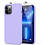 Ntech Hoesje Geschikt voor iPhone 12 Pro Max Soft Nano siliconen Gel Lavendel Paars Hoesje Met 2X Glazen screenprotector