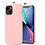 Ntech Hoesje Geschikt voor iPhone 12 Pro Soft Nano siliconen Gel Baby Roze Hoesje Met 2X Glazen screenprotector