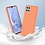 Ntech Hoesje Geschikt Voor Samsung Galaxy A42 5G Hoesje Soft Nano Silicone Backcover Gel Oranje Met 2x Glazen Screenprotector