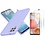 Ntech Hoesje Geschikt Voor Samsung Galaxy A42 5G Hoesje Soft Nano Silicone Backcover Gel Lila Paars Met 2x Glazen Screenprotector