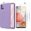 Ntech Hoesje Geschikt Voor Samsung Galaxy A32 4G Hoesje Soft Nano Silicone Backcover Gel Lavendel Paars Met 2x Glazen Screenprotector