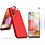 Ntech Hoesje Geschikt Voor Samsung Galaxy A32 4G Hoesje Soft Nano Silicone Backcover Gel Rood Met 2x Glazen Screenprotector