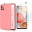 Ntech Hoesje Geschikt Voor Samsung Galaxy A32 4G Hoesje Soft Nano Silicone Backcover Gel Roze Met 2x Glazen Screenprotector