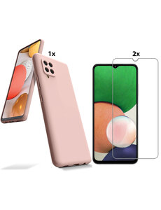 Ntech Samsung Galaxy A22 4GHoesje Soft Nano Silicone Gel Licht roze