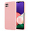 Ntech Hoesje Geschikt Voor Samsung Galaxy A22 4G Hoesje Soft Nano Silicone Backcover Gel Roze Met 2x Glazen Screenprotector