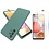 Ntech Hoesje Geschikt Voor Samsung Galaxy A52 Hoesje Soft Nano Silicone Backcover Gel Donkergroen Met 2x Glazen Screenprotector