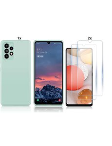 Ntech Samsung Galaxy A52 Hoesje Soft Nano Silicone Gel Mint