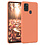 Ntech Hoesje Geschikt Voor Samsung Galaxy A21s Hoesje Soft Nano Silicone Backcover Gel Oranje Met 2x Glazen Screenprotector