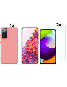 Ntech Samsung Galaxy A02s Hoesje Soft Nano Silicone Gel Roze