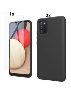 Ntech Samsung Galaxy A02s Hoesje Soft Nano Silicone Gel Zwart