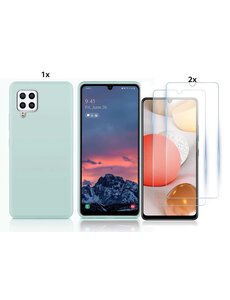 Ntech Samsung Galaxy A42 5G Hoesje Soft Nano Silicone Mint Green