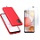 Ntech Hoesje Geschikt Voor Samsung Galaxy A32 5G Hoesje Soft Nano Silicone Backcover Gel Rood Met 2x Glazen Screenprotector