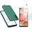 Ntech Hoesje Geschikt Voor Samsung Galaxy A32 5G Hoesje Soft Nano Silicone Backcover Gel Donkergroen Met 2x Glazen Screenprotector