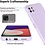 Ntech Hoesje Geschikt Voor Samsung Galaxy A22 5G Hoesje Soft Nano Silicone Backcover Gel Lavendel Paars Met 2x Glazen Screenprotector