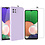 Ntech Hoesje Geschikt Voor Samsung Galaxy A22 5G Hoesje Soft Nano Silicone Backcover Gel Lavendel Paars Met 2x Glazen Screenprotector