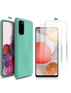 Ntech Samsung Galaxy S20 Hoesje Soft Nano Silicone Gel Turqoise