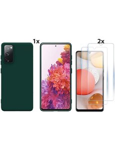 Ntech Samsung Galaxy S20 Hoesje Soft Nano Silicone Gel Donkergroen