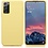 Ntech Hoesje Geschikt Voor Samsung Galaxy S20 Hoesje Soft Nano Silicone Backcover Gel Geel Met 2x Glazen Screenprotector
