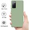 Ntech Hoesje Geschikt Voor Samsung Galaxy S20 Hoesje Soft Nano Silicone Backcover Gel Thee Groen Met 2x Glazen Screenprotector