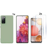 Ntech Samsung Galaxy S20 Hoesje Soft Nano Silicone Gel Thee Groen Hoesje