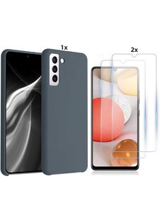 Ntech Samsung Galaxy S21 Plus Hoesje Soft Nano Silicone Gel Grijs