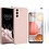 Ntech Hoesje Geschikt Voor Samsung Galaxy S21 Plus Hoesje Soft Nano Silicone Backcover Gel Licht Roze Met 2x Glazen Screenprotector