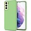 Ntech Hoesje Geschikt Voor Samsung Galaxy S21 Hoesje Soft Nano Silicone Backcover Gel Thea Green Met 2x Glazen Screenprotector