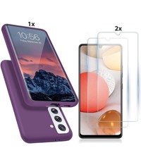 Ntech Samsung Galaxy S21 Hoesje Soft Nano Silicone Gel Paars