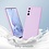 Ntech Hoesje Geschikt Voor Samsung Galaxy S21 FE Hoesje Soft Nano Silicone Backcover Gel Lavendel Paars Met 2x Glazen Screenprotector