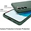 Ntech Samsung Galaxy S21 FE Hoesje Soft Nano Silicone Backcover Gel Donkergroen Met 2x Glazen Screenprotector