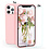 Ntech Hoesje Geschikt voor iPhone 11 Pro Max Hoesje Soft Nano Silicone Backcover Gel Roze Met 2x Glazen screenprotector