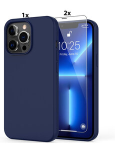 Ntech iPhone 11 Pro Max Hoesje Soft Nano Silicone Gel Navy Blauw