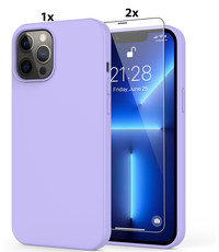 Ntech iPhone 11 Pro Max Hoesje Soft Nano Silicone Gel Lavendel Paars