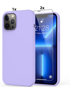 Ntech iPhone 11 Pro Max Hoesje Soft Nano Silicone Gel Lavendel Paars