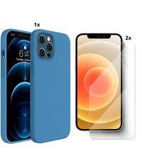 Ntech iPhone 11 Pro Max Hoesje Soft Nano Silicone Gel Hemels Blauw Hoesje