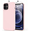 Ntech Hoesje Geschikt voor iPhone 11 Hoesje Soft Nano Silicone Backcover Gel Licht roze Met 2x Glazen screenprotector