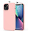 Ntech Hoesje Geschikt voor iPhone 11 Hoesje Soft Nano Silicone Backcover Gel Roze Met 2x Glazen screenprotector
