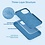 Ntech Hoesje Geschikt voor iPhone 11 Hoesje Soft Nano Silicone Backcover Gel Hemels Blauw Met 2x Glazen screenprotector