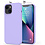 Ntech Hoesje Geschikt voor iPhone 11 Hoesje Soft Nano Silicone Backcover Gel Lavendel Paars Met 2x Glazen screenprotector