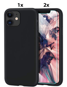 Ntech iPhone 11 Pro Hoesje Soft Nano Silicone Gel Zwart