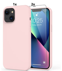 Ntech iPhone 11 Pro Hoesje Soft Nano Silicone Gel Licht roze