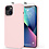 Ntech Hoesje Geschikt voor iPhone 11 Pro Hoesje Soft Nano Silicone Backcover Gel Licht roze Met 2x Glazen screenprotector