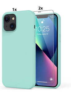 Ntech iPhone 11 Pro Hoesje Soft Nano Silicone Gel Turqoise