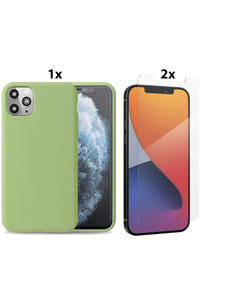 Ntech iPhone 11 Pro Hoesje Soft Nano Silicone Gel Mint Groen