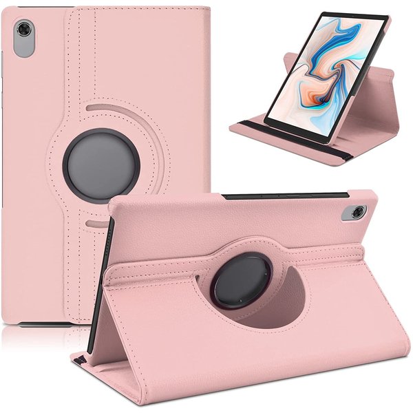 Ntech Hoesje geschikt voor Nokia T20 hoes boek case - 360° draaibare Hoes Kunstleer Licht Rose - Hoesje geschikt voor Nokia T20 Hoesje - Hoesje geschikt voor Nokia T20 Case