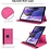 Ntech Hoesje Geschikt Voor Samsung Galaxy Tab S8 Plus hoes Draaibare Book Case Cover Pink - Hoesje Geschikt Voor Samsung Galaxy Tab S8 Plus hoesje 2022/ Tab S7 FE 2021/Tab S7 Plus 2020 hoesje -Tablet Hoes 12.4 Inch