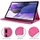 Ntech Hoesje Geschikt Voor Samsung Galaxy Tab S8 Plus hoes Draaibare Book Case Cover Pink - Hoesje Geschikt Voor Samsung Galaxy Tab S8 Plus hoesje 2022/ Tab S7 FE 2021/Tab S7 Plus 2020 hoesje -Tablet Hoes 12.4 Inch