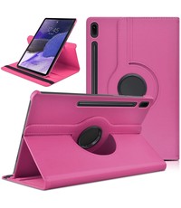 Ntech Samsung Tab S8 Plus hoes Book Case Cover Pink